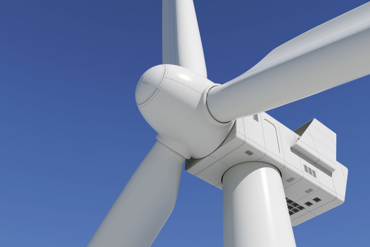 a close up of the blades of a wind turbine